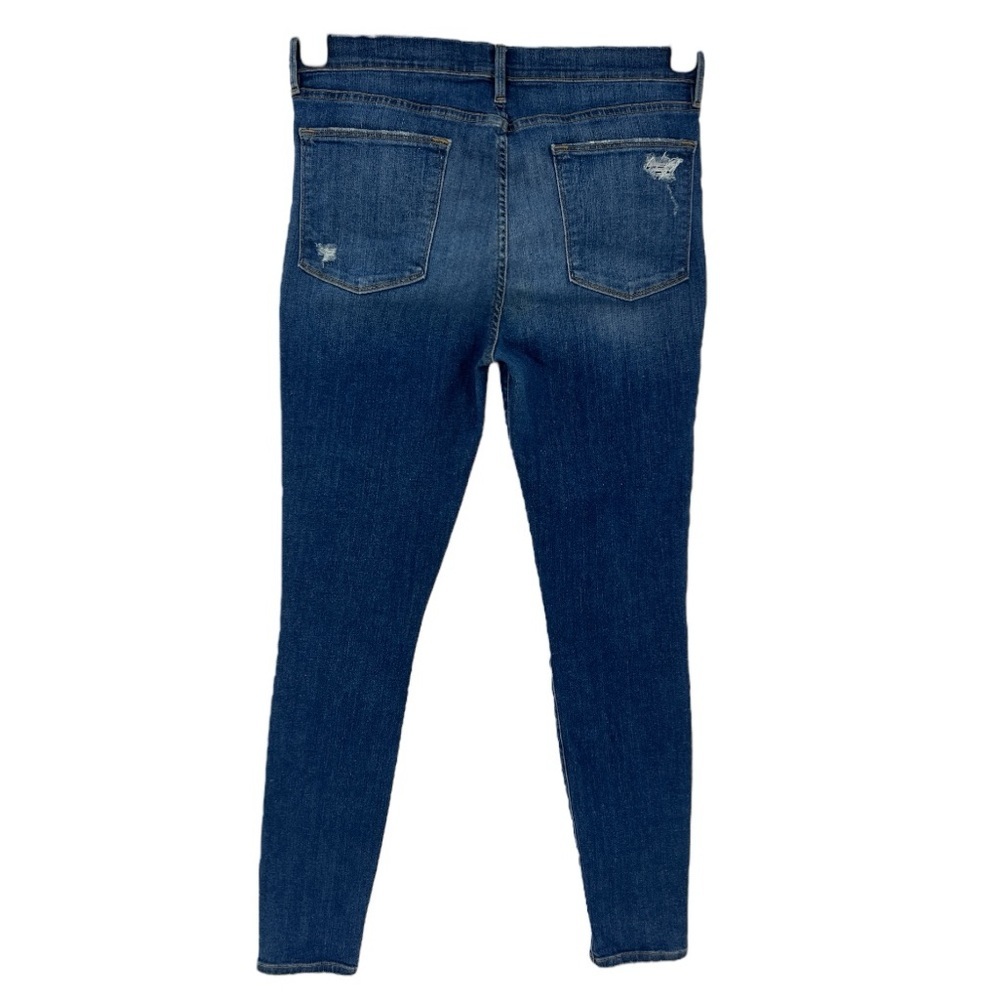 Frame Le High Skinny Crop Jeans Distressed High Rise Stretch Jeans New - Picture 2 of 12